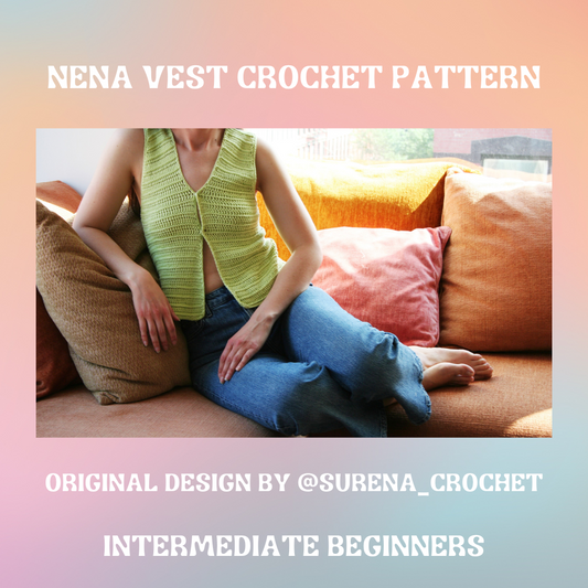 Sign advertising Surena Crochet nena vest crochet pattern