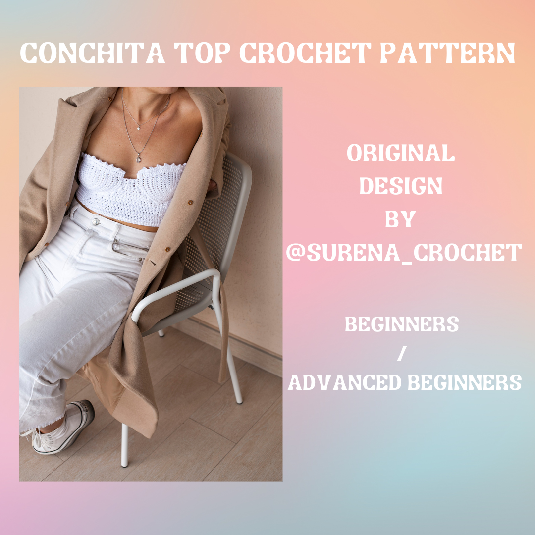 Sign advertising Surea Crochet Conchita top crochet pattern