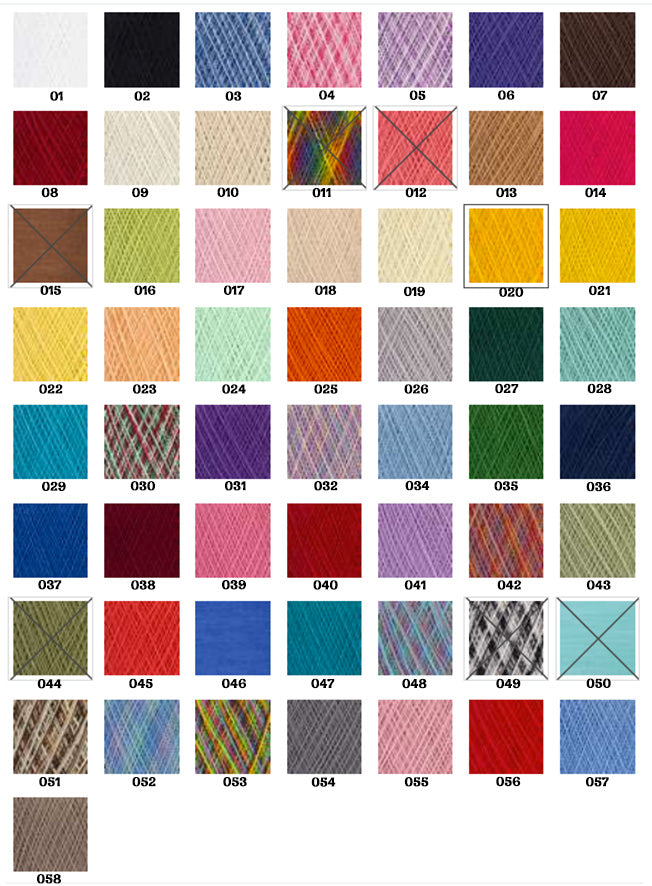 Color options for the custom Surena crochet Sirena top.