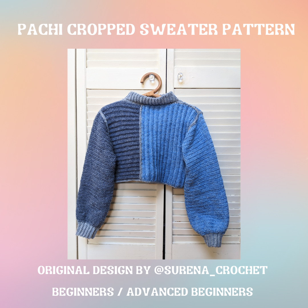 Crochet pattern PDF: Pachi cropped sweater