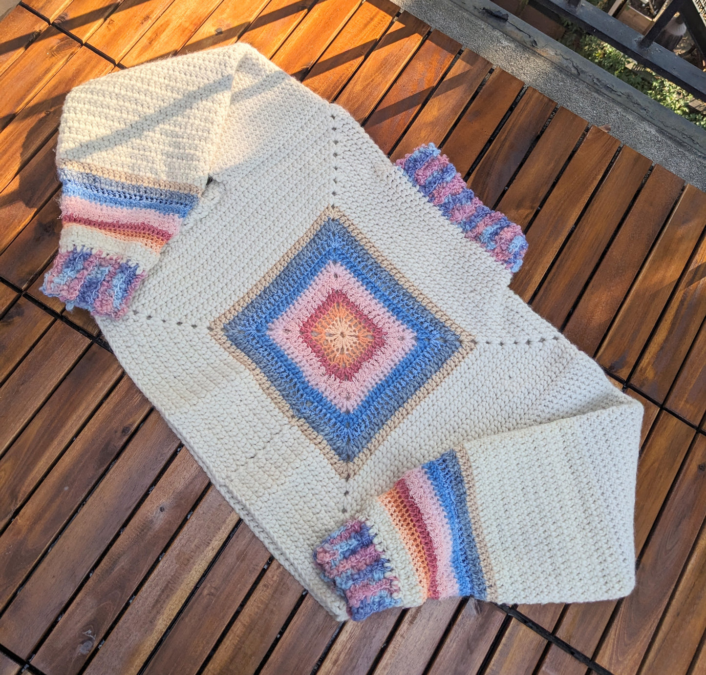 Sunrise granny square sweater