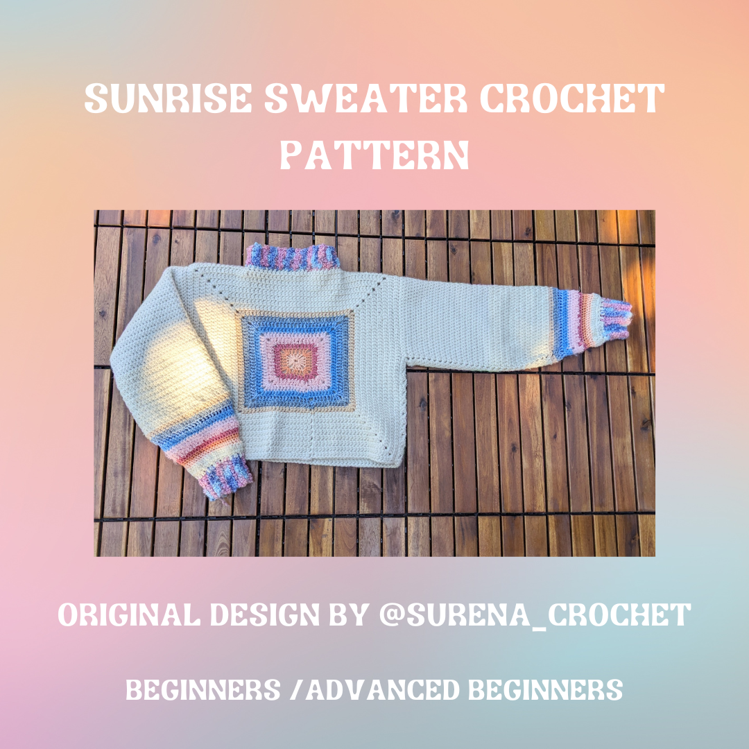 Sunrise granny square sweater